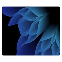 Abstract Blue Background One Side Premium Plush Fleece Blanket (small)