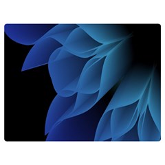 Abstract Blue Background One Side Premium Plush Fleece Blanket (extra Small)