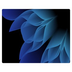 Abstract Blue Background One Side Premium Plush Fleece Blanket (medium)