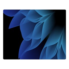 Abstract Blue Background One Side Premium Plush Fleece Blanket (large) by artworkshop