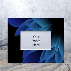 Abstract Blue Background White Tabletop Photo Frame 4 x6 