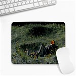 Astronaut Lying In Flowers Fantasy Small Mousepad Front