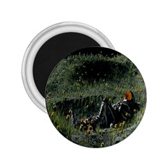 Astronaut Lying In Flowers Fantasy 2 25  Magnets by artworkshop