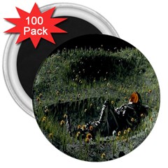 Astronaut Lying In Flowers Fantasy 3  Magnets (100 Pack) by artworkshop