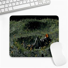 Astronaut Lying In Flowers Fantasy Large Mousepad by artworkshop