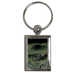 Astronaut Lying In Flowers Fantasy Key Chain (rectangle) by artworkshop