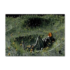 Astronaut Lying In Flowers Fantasy Sticker A4 (10 Pack) by artworkshop