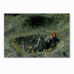 Astronaut Lying In Flowers Fantasy Postcard 4 x 6  (pkg Of 10) by artworkshop