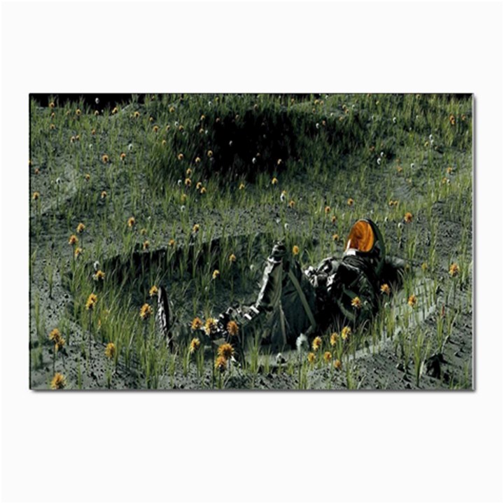 Astronaut Lying In Flowers Fantasy Postcards 5  x 7  (Pkg of 10)