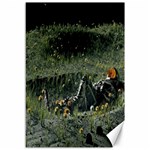 Astronaut Lying In Flowers Fantasy Canvas 12  x 18  11.88 x17.36  Canvas - 1