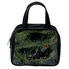 Astronaut Lying In Flowers Fantasy Classic Handbag (one Side) by artworkshop