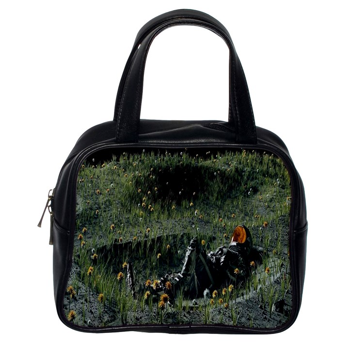 Astronaut Lying In Flowers Fantasy Classic Handbag (One Side)