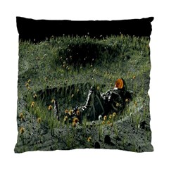 Astronaut Lying In Flowers Fantasy Standard Cushion Case (two Sides) by artworkshop