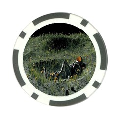 Astronaut Lying In Flowers Fantasy Poker Chip Card Guard (10 Pack) by artworkshop