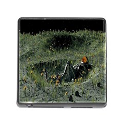 Astronaut Lying In Flowers Fantasy Memory Card Reader (square 5 Slot) by artworkshop