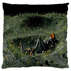 Astronaut Lying In Flowers Fantasy Standard Premium Plush Fleece Cushion Case (one Side) by artworkshop