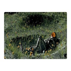 Astronaut Lying In Flowers Fantasy Premium Plush Fleece Blanket (mini) by artworkshop