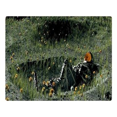 Astronaut Lying In Flowers Fantasy Premium Plush Fleece Blanket (large) by artworkshop