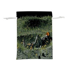 Astronaut Lying In Flowers Fantasy Lightweight Drawstring Pouch (l) by artworkshop