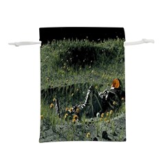 Astronaut Lying In Flowers Fantasy Lightweight Drawstring Pouch (s) by artworkshop