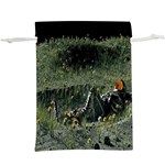 Astronaut Lying In Flowers Fantasy Lightweight Drawstring Pouch (XL) Front