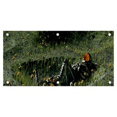 Astronaut Lying In Flowers Fantasy Banner And Sign 6  X 3  by artworkshop