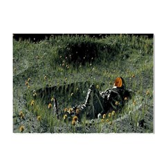 Astronaut Lying In Flowers Fantasy Crystal Sticker (a4)