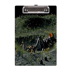 Astronaut Lying In Flowers Fantasy A5 Acrylic Clipboard by artworkshop