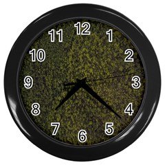 Green Grunge Background Wall Clock (black) by artworkshop