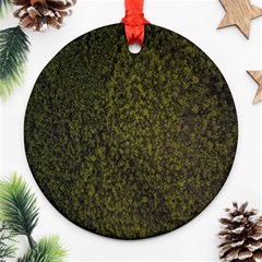 Green Grunge Background Round Ornament (two Sides) by artworkshop