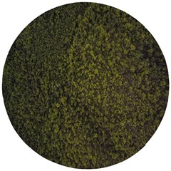 Green Grunge Background Wooden Puzzle Round by artworkshop