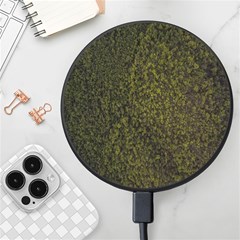 Green Grunge Background Wireless Fast Charger(black)