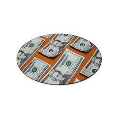 Money Pattern Sticker (oval) by artworkshop