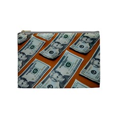 Money Pattern Cosmetic Bag (medium) by artworkshop