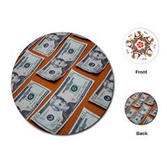 Money Pattern Playing Cards Single Design (round) by artworkshop