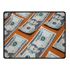 Money Pattern One Side Fleece Blanket (small) by artworkshop