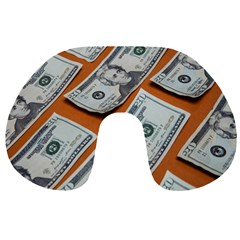 Money Pattern Travel Neck Pillow by artworkshop