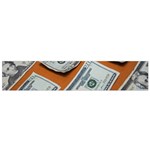 Money pattern Small Premium Plush Fleece Scarf Back