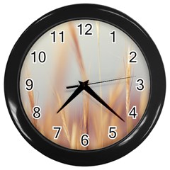 Nature Plants Color Wall Clock (black) by artworkshop