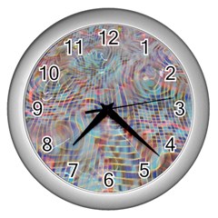 Pattern Texture Design Wall Clock (silver) by artworkshop