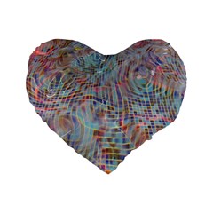 Pattern Texture Design Standard 16  Premium Flano Heart Shape Cushions by artworkshop