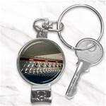 Patterned tunnels on the concrete wall Nail Clippers Key Chain Front