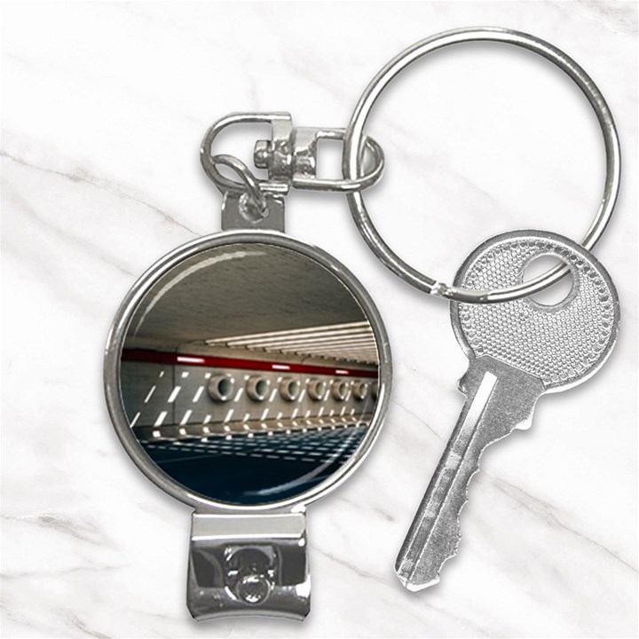 Patterned tunnels on the concrete wall Nail Clippers Key Chain