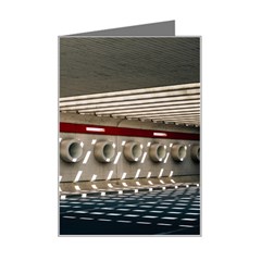 Patterned Tunnels On The Concrete Wall Mini Greeting Card