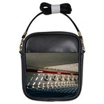 Patterned tunnels on the concrete wall Girls Sling Bag Front