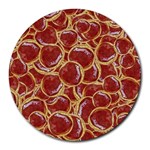 Cookies With Strawberry Jam Motif Pattern Round Mousepad Front