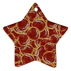 Cookies With Strawberry Jam Motif Pattern Ornament (star) by dflcprintsclothing