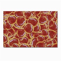 Cookies With Strawberry Jam Motif Pattern Postcard 4 x 6  (pkg Of 10) by dflcprintsclothing