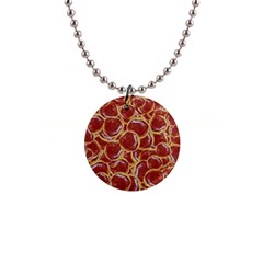 Cookies With Strawberry Jam Motif Pattern 1  Button Necklace by dflcprintsclothing