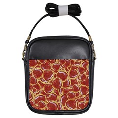 Cookies With Strawberry Jam Motif Pattern Girls Sling Bag by dflcprintsclothing